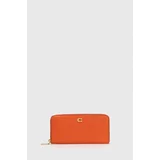 Coach Usnjena denarnica ženski, oranžna barva