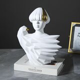 Aberto Design dekorativna figura CY0326, 30x24x11 cm, bela Cene