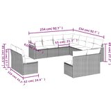  11-dijelni set vrtnih sofa od poliratana s jastucima crni Crna 62 x 62 x 69 cm | shoptok.hr