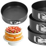 springos Modeli za torte, 3 kom jekleni pekači za torte Tres moldes de acero para hornear pasteles, (21629881) Cene