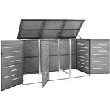  Spremište za tri kante za smeće 207 x 77 5 x 115 cm čelično | shoptok.hr