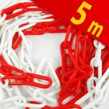  Upozorenje sigurnosni PVC lančić 5m bijelo-crveni | shoptok.hr