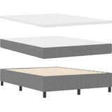 vidaXL Box Spring Bed s madracem & LED svijetlosiva 140x200 cm Tkanina od kordure | shoptok.hr