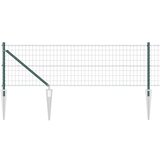 vidaXL Ogrodje s stebri Zelena 0.4 x 50 m Jeklo, (5000097806) | Shoptok.si
