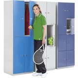 Wolf omara s predelki, 6 predelkov, vxšxg 1800 x 600 x 500 mm, vrata svetlo siva | Shoptok.si