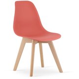  KITO stolica jarko crvena / prirodne noge x 2 | shoptok.hr