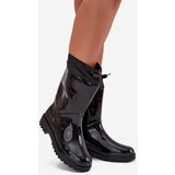 Boto Women's Rain Boots With Drawstring Black Kessia | Shoptok.si