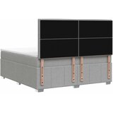  LED okvir za krevet s madracem Svjetlosiva 160 x 200 cm Tkanina - Svjetlosiva 160 x 200 cm Dizajn linija | shoptok.hr