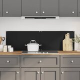  Kuhinjske zaštite od prskanja 2 kom crne 70 x 40 cm staklene | shoptok.hr