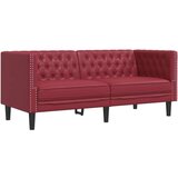  Kavč dvosed Chesterfield vinsko rdeča umetno usnje | Shoptok.si