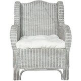 Maison Chic kavč - Sofa - Kanape z blazino siv naravni ratan in platno, (21726935) Cene