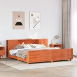 Maison Chic Posteljni okvir - Dvoposteljna postelja - Zakonska postelja brez vzmetnice vošč. rjav 180x200 cm borovina-J4588, (21774267) | Shoptok.si