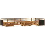  Set vanjskih sofa 9 kom. Prirodna Čvrsto drvo akacije | shoptok.hr