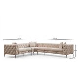  Kutna sofa Como 310x70x270cm Bež | Eponuda.ba