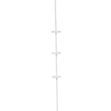 teleskopska polica s 3 košarice 6,4x15x61,9cm, metalna, bijela