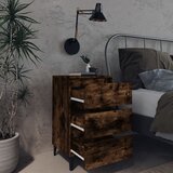  Noćni ormarić s metalnim nogama dimljeni hrast 40 x 35 x 69 cm | Eponuda.com