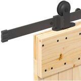 vidaXL Drsna vrata s kompletom vodil 90x210 cm trdna borovina | Shoptok.si