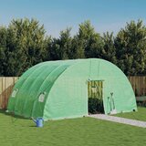 vidaXL Rastlinjak z jeklenim ogrodjem zelen 24 m² 6x4x2,85 m | Shoptok.si
