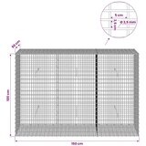  Gabion s žicom debljine 3 5 mm i mrežom 5x2 5 cm 150x50x100 cm - 50 cm 100 cm 150 cm | shoptok.hr
