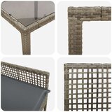  7-delni vrtni jedilni set s blazinami siva poliratan, (22015392) | Shoptok.si