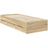  Krevetna konstrukcija Sonoma hrast 75 x 190 cm Inženjersko Drvo | shoptok.hr
