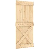vidaXL Drsna vrata s kompletom vodil 90x210 cm trdna borovina | Shoptok.si