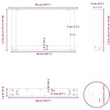  Noge za stolić U-oblika 2 kom Prirodni čelik 50x(30-31) cm | shoptok.hr