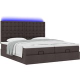 vidaXL Otomanski posteljni okvir z vzmetnicami rjav 180x200 cm blago | Shoptok.si