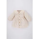 DEFACTO Regular Fit Polka Dot Long Sleeve Woven Dress