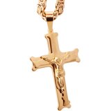 Ogrlica s križem JC-38714 - Zlatna / 70cm KP38714 | shoptok.hr