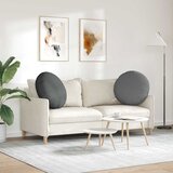  Jastučići za sjedenje 2 pcs Tamno siva Ø60 x 21 cm tkanina | shoptok.hr