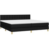  Krevet s oprugama i madracem crni 200x200 cm od tkanine | shoptok.hr