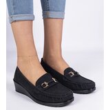 Gemre Black women's wedge loafers Sameri | Shoptok.si
