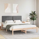  Krevetni okvir s tapiciranim uzglavljem Tamno siva 150 x 200 cm | shoptok.hr