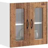 Maison Chic Kuhinjska stenska omarica - Kuhinjska omarica s steklenimi vrati Kalmar stari les iu312, (22063873) | Shoptok.si