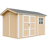 Timbela Vrtna hišica vrhunske kakovosti 8,68 m² - V252x250x412 cm - s tlemi in bitumenskimi ploščicami - M914A-HARVEST HONEY, (5000117200) | Shoptok.si