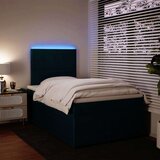 vidaXL Krevet s oprugama i madracem plavi 120 x 190 cm baršun | shoptok.hr