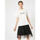 Koton T-Shirt - Ecru - Relaxed fit | Shoptok.si