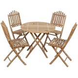  5-dijelni sklopivi vrtni blagovaonski set od bambusa Tupe 40 x 40 x 7 cm | Shoptok.si