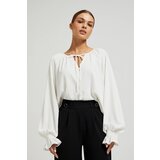 Moodo Women's shirt with gathered sleeves - white Cijene
