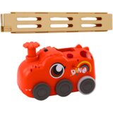 Red Dinosaur Battery Operated Car Arranging Colorful Dominoes 4 Colors of Blocks | Shoptok.si