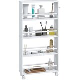 HOMCOM premični voziček iverna plošča 45D x 15Š x 91V cm belo, (5000242713) Cene