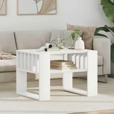 Stolić za kavu Bijelo 66 x 49 5 x 45 cm Konstruirano drvo