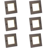 QAZQA Sodobna vgradna reflektorska svetilka jeklo vklj. LED - Square 7 Cene