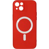 AVIZAR Silikonski ovitek Magsafe za iPhone 14 z mehkim zakljuckom - rdec, (20640379) Cene