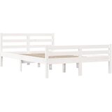  Okvir za krevet od masivne borovine bijeli 150 x 200 cm king | shoptok.hr