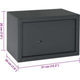 vidaXL Varnostna omara s ključavnico Temno siva 20x31x20 cm Jeklo | Shoptok.si
