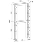 MID.YOU Omarica Za Pralni Stroj Tinoli Xl, Bela | Shoptok.si