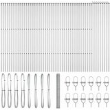 vidaXL Heksagonalna ograda 1.6x100 m Pocinčani čelik, stupovi ograde 13 kom Ø32 mm 210 cm Pocinčani čelik | shoptok.hr