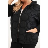 Kesi Włoski Women's Plus Size cotton zip-up sweatshirt black | shoptok.hr